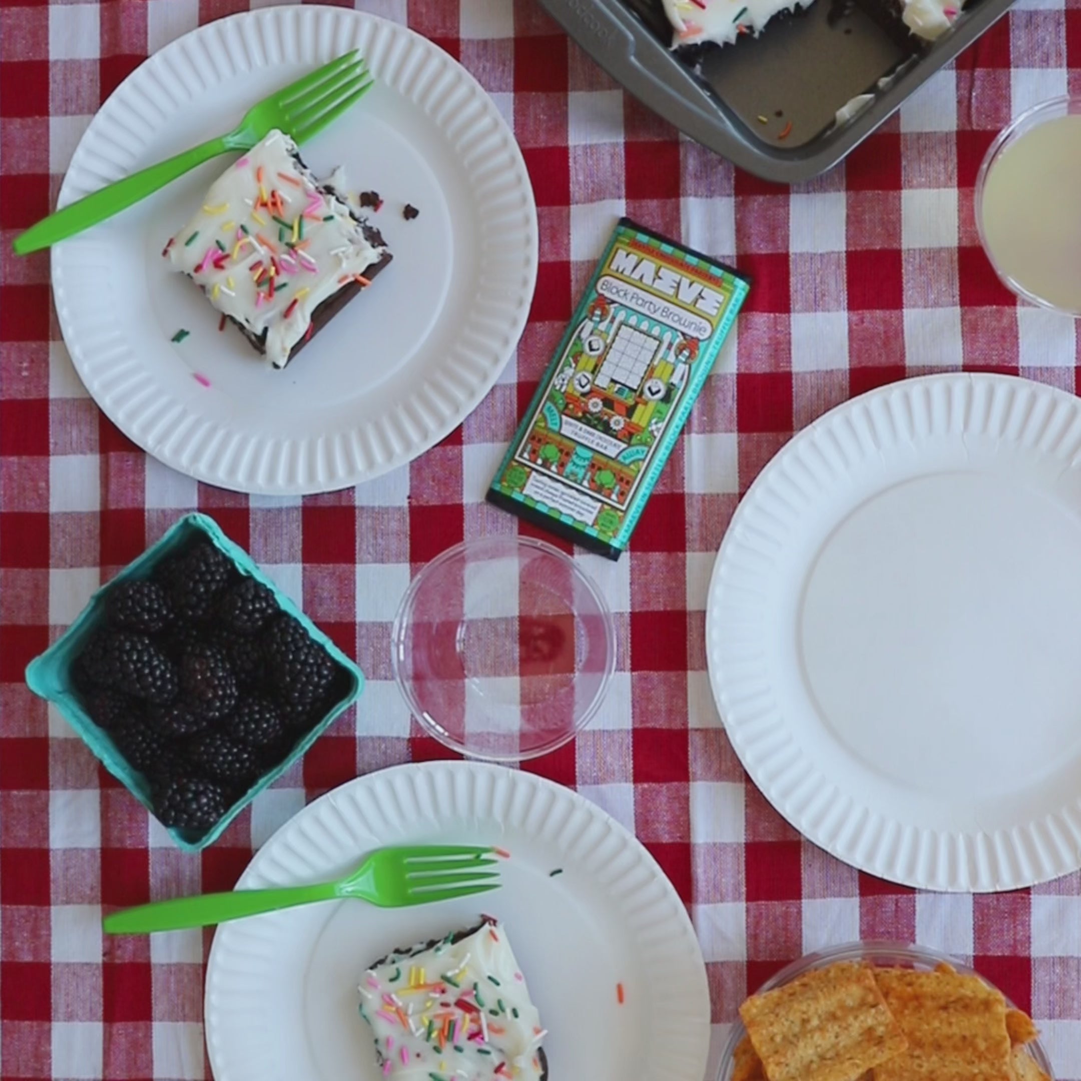 Block Party Brownie Table with Maeve Chocolate